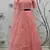 Pink Thread embroidered georgette semi stitched Bridal lehenga