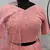 Pink Thread embroidered georgette semi stitched Bridal lehenga