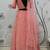 Pink Thread embroidered georgette semi stitched Bridal lehenga
