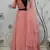 Pink Thread embroidered georgette semi stitched Bridal lehenga