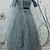 Grey Thread embroidered net semi stitched Bridal lehenga