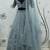 Grey Thread embroidered net semi stitched Bridal lehenga