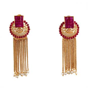 Pink gold plated antique gold Copper   Pair of Earrings 1