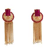 Pink gold plated antique gold Copper   Pair of Earrings