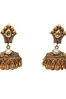 Gold gold plated antique gold Copper   Pair of Earrings