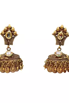 Gold gold plated antique gold Copper   Pair of Earrings