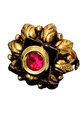 Pink gold plated antique gold Copper   Ring 1