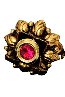 Pink gold plated antique gold Copper   Ring