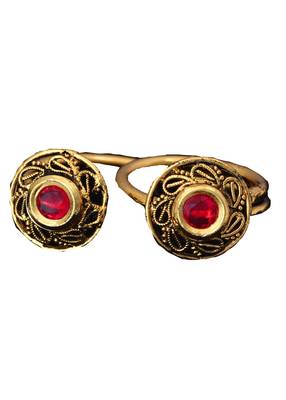Pink gold plated antique gold Copper   Ring 1