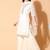 Cream embroidered net salwar