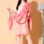 Pink embroidered georgette salwar