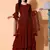 Maroon embroidered georgette salwar