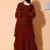 Maroon embroidered georgette salwar