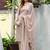 Beige embroidered georgette salwar