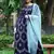 Navy blue embroidered georgette salwar