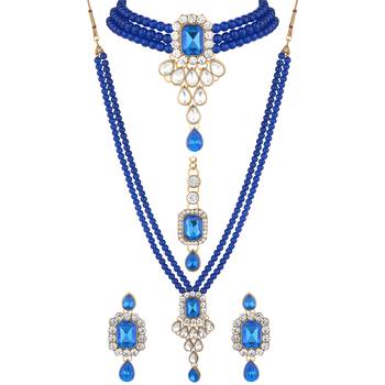 Blue agate necklaces 1