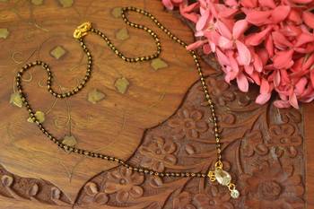 Twinkling Gold cubic zirconia Designer mangalsutra 1