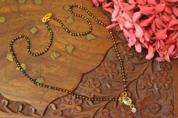 Twinkling Gold cubic zirconia Designer mangalsutra 2