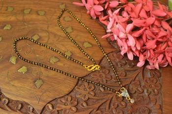 Twinkling Gold cubic zirconia Designer mangalsutra 1