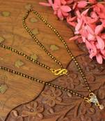 Twinkling Gold cubic zirconia Designer mangalsutra