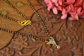 Twinkling Gold cubic zirconia Designer mangalsutra 3