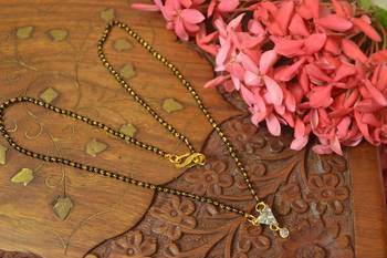 Twinkling Gold cubic zirconia Designer mangalsutra 4