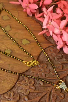 Twinkling Gold cubic zirconia Designer mangalsutra