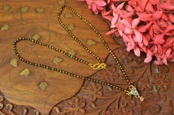 Twinkling Gold cubic zirconia Designer mangalsutra 5