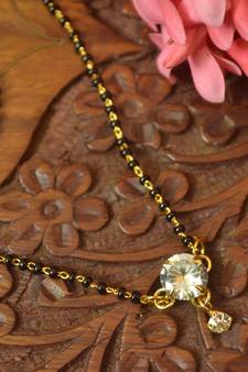Twinkling Gold cubic zirconia Designer mangalsutra