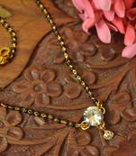 Twinkling Gold cubic zirconia Designer mangalsutra