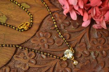 Twinkling Gold cubic zirconia Designer mangalsutra 2