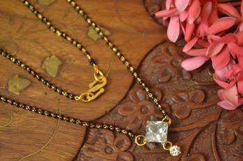 Twinkling Gold cubic zirconia Designer mangalsutra 2