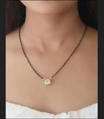 Twinkling Gold cubic zirconia Designer mangalsutra