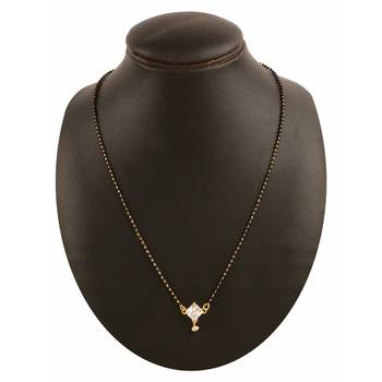 Twinkling Gold cubic zirconia Designer mangalsutra 1