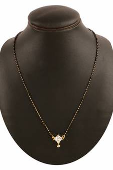 Twinkling Gold cubic zirconia Designer mangalsutra