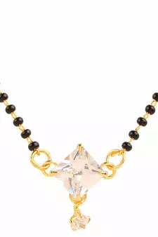 Twinkling Gold cubic zirconia Designer mangalsutra