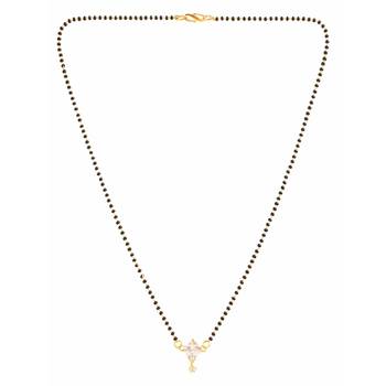 Twinkling Gold cubic zirconia Designer mangalsutra 3