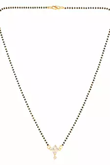 Twinkling Gold cubic zirconia Designer mangalsutra