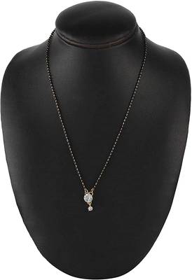 Twinkling Gold cubic zirconia Designer mangalsutra 1