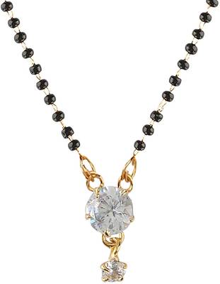 Twinkling Gold cubic zirconia Designer mangalsutra 2