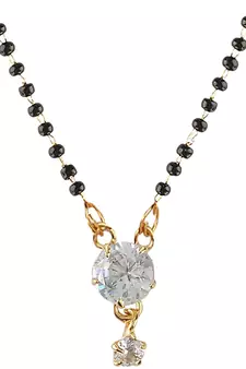 Twinkling Gold cubic zirconia Designer mangalsutra