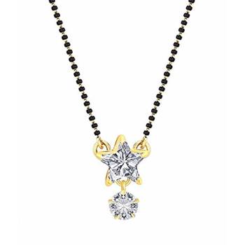 Twinkling Gold cubic zirconia Designer mangalsutra 1