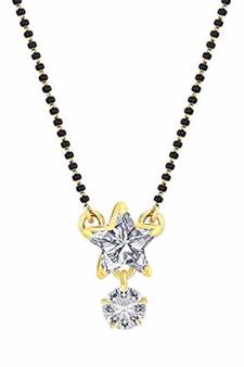Twinkling Gold cubic zirconia Designer mangalsutra