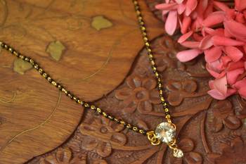 Twinkling Gold cubic zirconia Designer mangalsutra 2