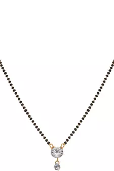 Twinkling Gold cubic zirconia Designer mangalsutra
