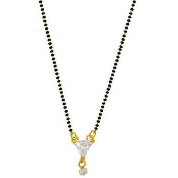 Twinkling Gold cubic zirconia Designer mangalsutra 1