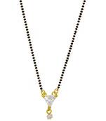 Twinkling Gold cubic zirconia Designer mangalsutra