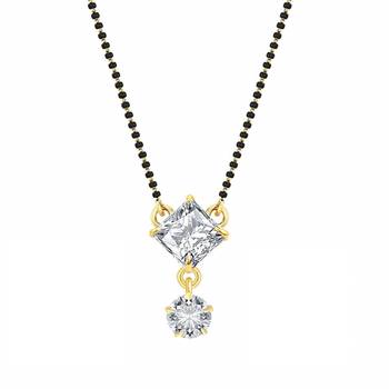 Twinkling Gold cubic zirconia Designer mangalsutra 1