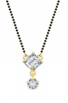 Twinkling Gold cubic zirconia Designer mangalsutra