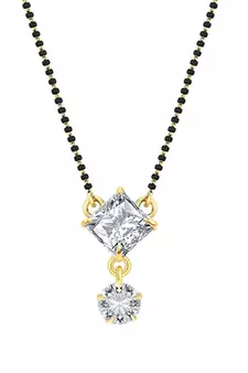 Twinkling Gold cubic zirconia Designer mangalsutra